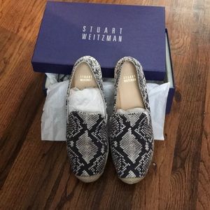 Stuart Weitzman snake skin espadrilles